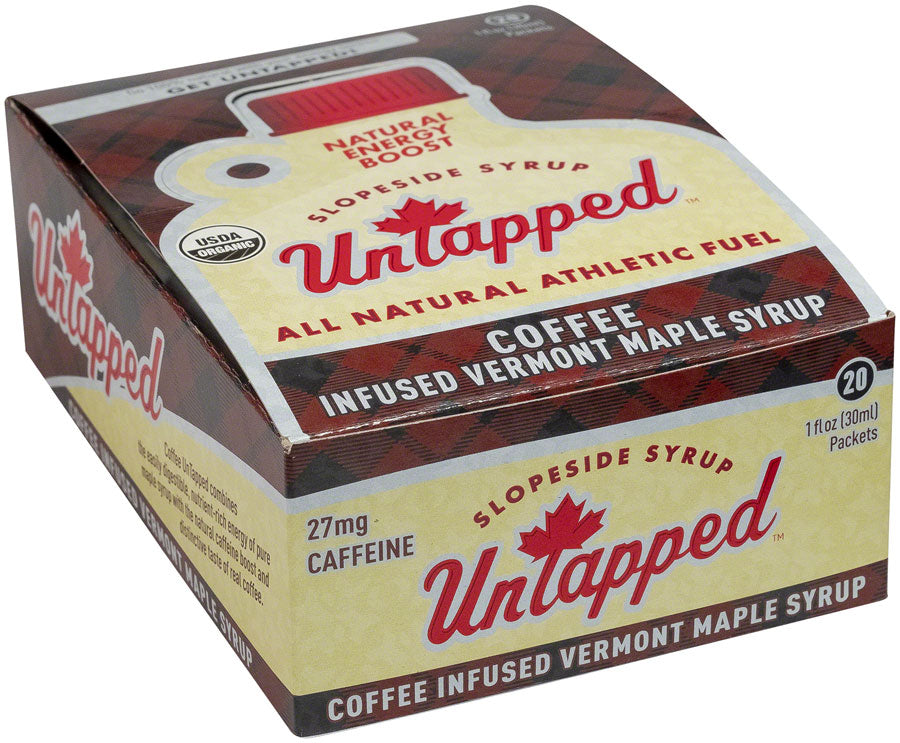 UnTapped Maple Syrup Energy Gel with Caffeine - Coffee, Box of 20 UPC: 852982005371 Sport Fuel Maple Syrup Athletic Fuel