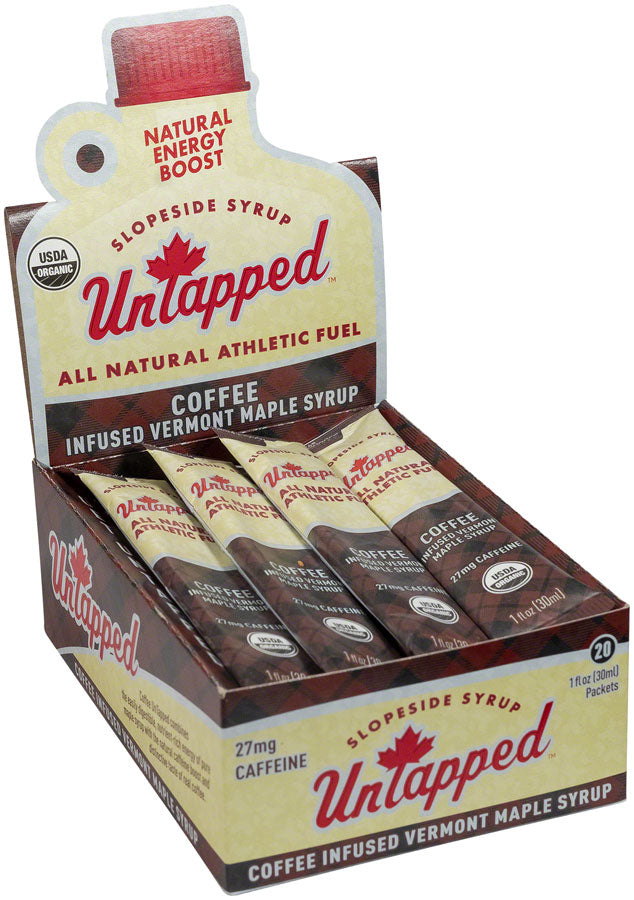 UnTapped Maple Syrup Energy Gel with Caffeine - Coffee, Box of 20 UPC: 852982005371 Sport Fuel Maple Syrup Athletic Fuel