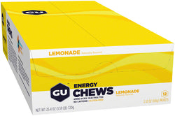 GU Energy Chews - Lemonade, Box of 12 Bags - Chew - Energy Chews