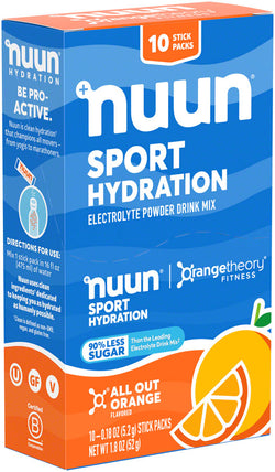 Nuun Sport Powder - All Out Orange, Box of 10 MPN: 12571039 UPC: 811660024042 Sport Hydration Nuun Sport Powder