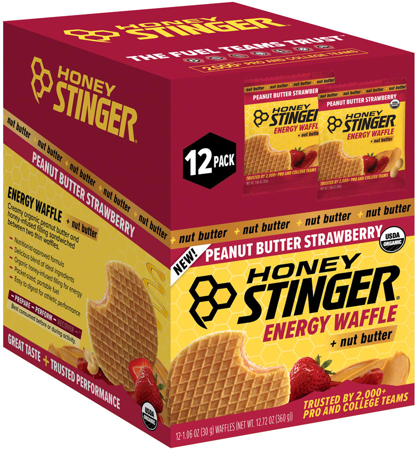 Honey Stinger Organic Waffle - Peanut Butter Strawberry, Box of 12 MPN: 75112 UPC: 810815028003 Waffle Organic Waffle