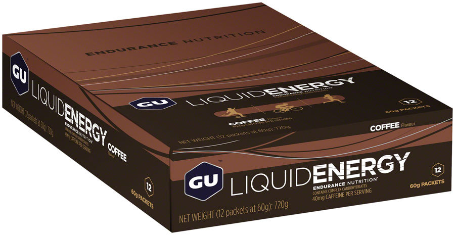 GU Liquid Energy Gel - Coffee, Box of 12 - Gel - Liquid Energy Gel