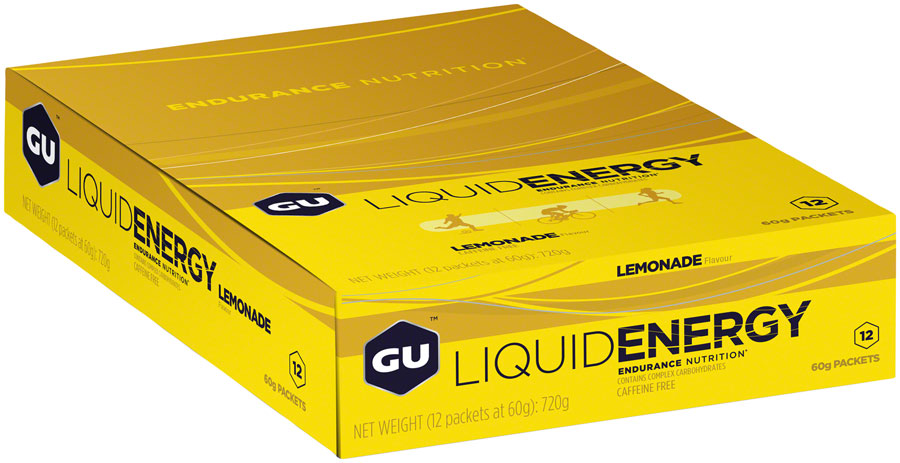 GU Liquid Energy Gel - Lemonade, Box of 12 - Gel - Liquid Energy Gel