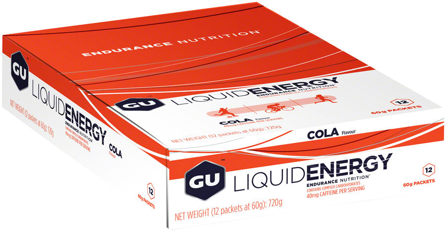 GU Liquid Energy Gel - Box Cola, Box of 12 - Gel - Liquid Energy Gel