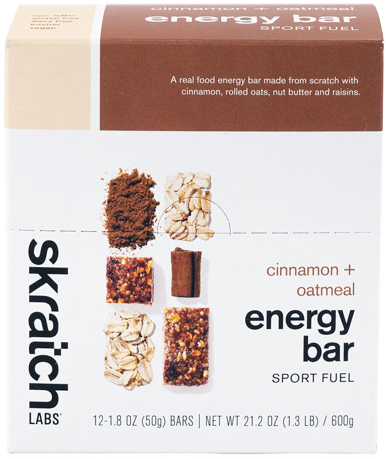 Skratch Labs Energy Bar - Cinnamon/Oatmeal, Box of 12 MPN: EBF-CO-50G/12 UPC: 860011499947 Bars Energy Bar Sport Fuel