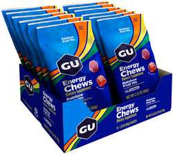 GU Energy Chews-Rainbow Mix, Box of 12 - Chew - Energy Chews