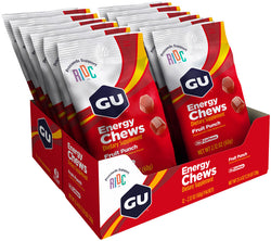 GU Energy Chews-Fruit Punch, Box of 12 - Chew - Energy Chews