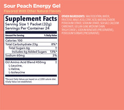 GU Energy Gel - Sour Peach,  Box of 24 - Gel - Energy Gel