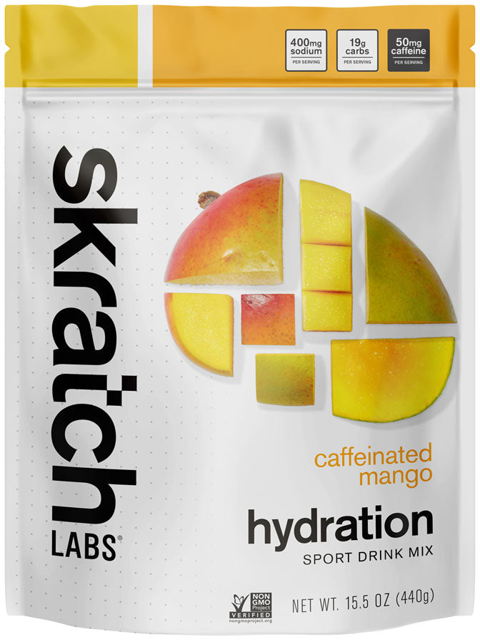 Skratch Labs Hydration Sport Drink - Caffeinated Mango, 20-Serving Resealable Bag MPN: SDM-MG-440G-CAF UPC: 850075212200 Sport Hydration Hydration Sport Drink Mix