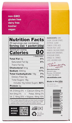 Skratch Labs Hydration Sport Drink - Passion Fruit/Orange/Guava, Single Serving 20-Pack - Sport Hydration - Hydration Sport Drink Mix