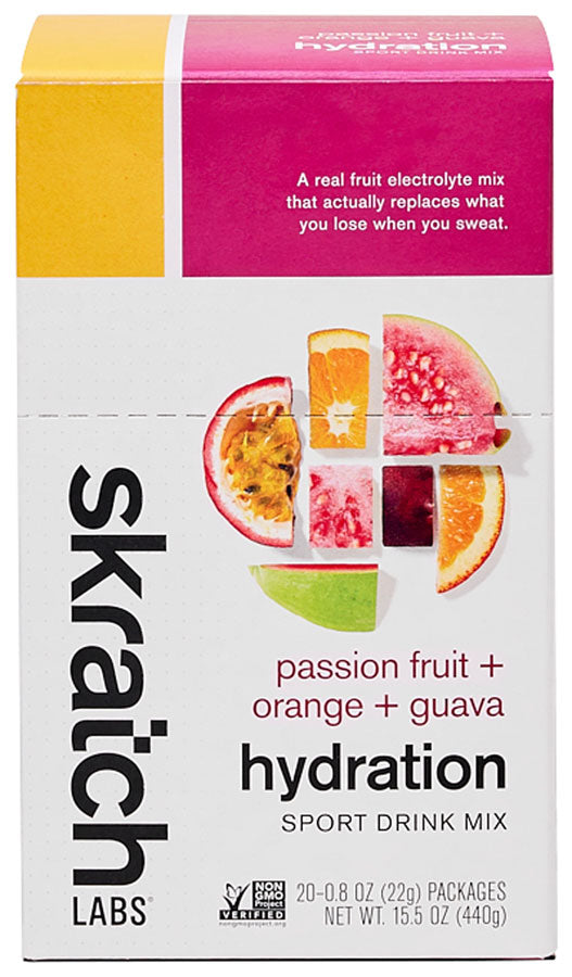 Skratch Labs Hydration Sport Drink - Passion Fruit/Orange/Guava, Single Serving 20-Pack MPN: SDM-PG-22G/20 UPC: 850075212125 Sport Hydration Hydration Sport Drink Mix