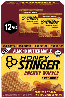 Honey Stinger Organic Waffle - Almond Butter Maple, Box of 12 - Waffle - Organic Waffle