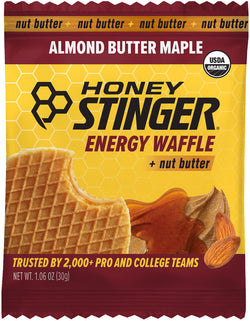 Honey Stinger Organic Waffle - Almond Butter Maple, Box of 12 - Waffle - Organic Waffle
