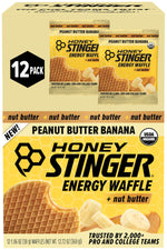 Honey Stinger Organic Waffle - Peanut Butter Banana, Box of 12 - Waffle - Organic Waffle