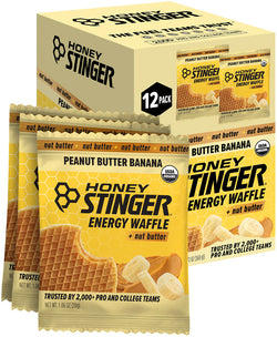 Honey Stinger Organic Waffle - Peanut Butter Banana, Box of 12 - Waffle - Organic Waffle