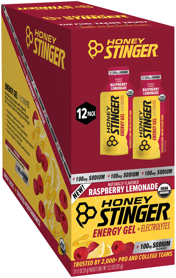 Honey Stinger Electrolyte Energy Gel - Raspberry Lemonade, Box of 12 MPN: 70112 UPC: 810815029369 Gel Energy Gel
