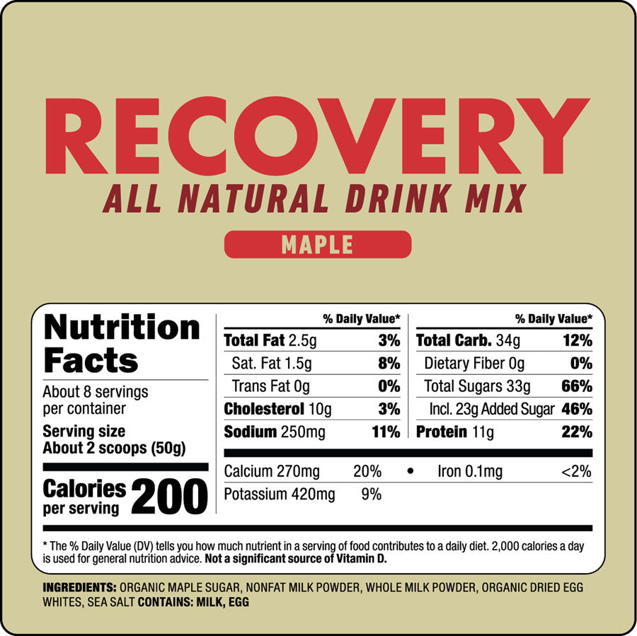 Untapped Recovery Drink Mix - Maple - Sport Hydration - Recovery Drink Mix