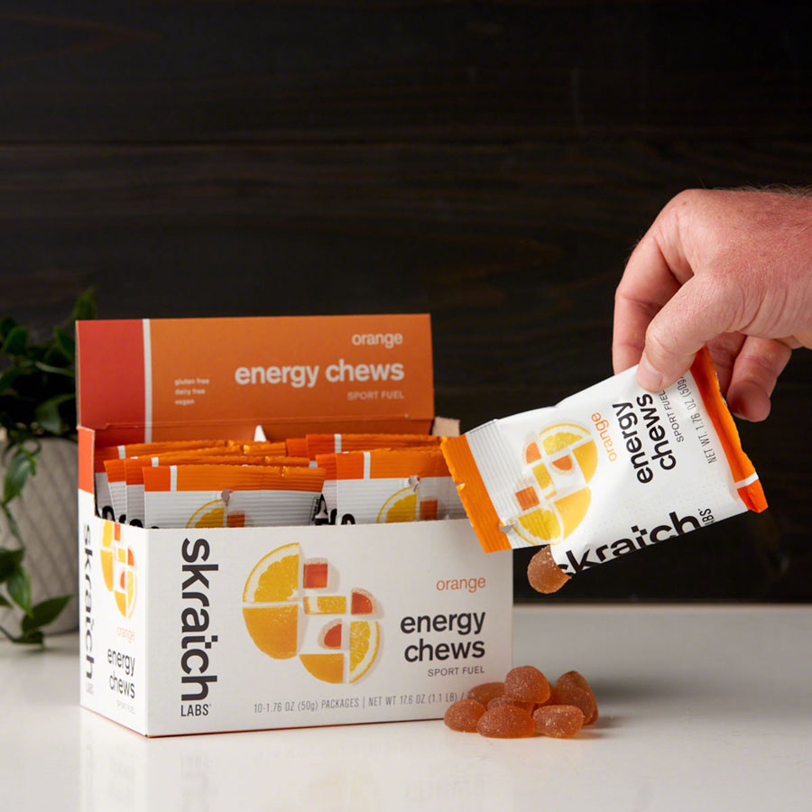 Skratch Labs Energy Chews Sport Fuel - Orange, Box of 10 - Chew - Energy Chews Sport Fuel