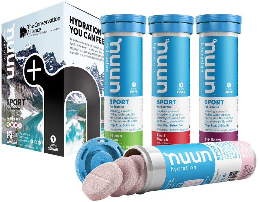 Nuun Sport Hydration Tablets: Mixed Conservation Alliance, Box of 4 Tubes