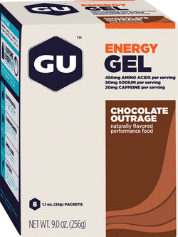 GU Energy Gel - Chocolate, Box of 8 MPN: 123033 UPC: 769493900029 Gel Energy Gel