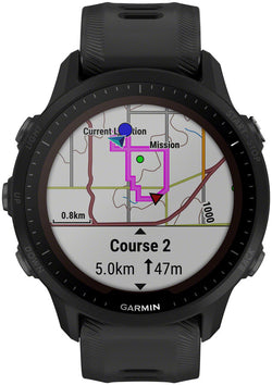 Garmin Forerunner 955 Solar GPS Smartwatch - 45.6mm, Black - Fitness Computers - Forerunner 955 Solar GPS Smartwatch