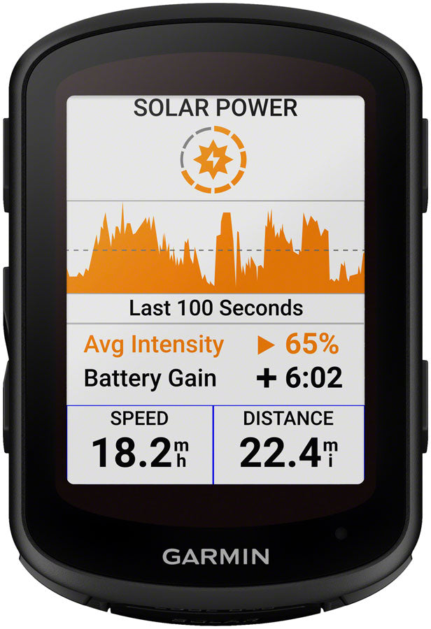 Garmin Edge 840 Solar Bike Computer - GPS, Wireless, Black Bike 