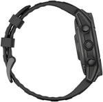 Garmin fenix E Smartwatch - 47mm, AMOLED, Slate Gray Steel with Black Silicone Band MPN: 010-03025-03 UPC: 753759345075 Fitness Computers fenix E Smartwatch