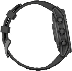 Garmin fenix E Smartwatch - 47mm, AMOLED, Slate Gray Steel with Black Silicone Band - Fitness Computers - fenix E Smartwatch