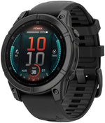 Garmin fenix E Smartwatch - 47mm, AMOLED, Slate Gray Steel with Black Silicone Band MPN: 010-03025-03 UPC: 753759345075 Fitness Computers fenix E Smartwatch