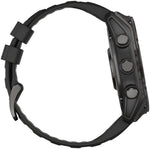 Garmin fenix 8 Smartwatch - 47mm, AMOLED, Sapphire, Carbon Gray DLC Titanium with Black/Pebble Gray Silicone - Fitness Computers - fenix 8 Smartwatch AMOLED Sapphire