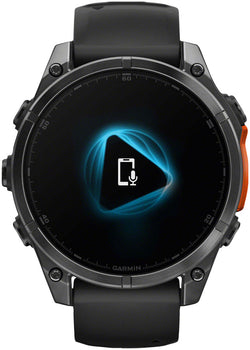 Garmin fenix 8 Smartwatch - 47mm, AMOLED, Slate Gray with Black Silicone Band - Fitness Computers - fenix 8 Smartwatch AMOLED