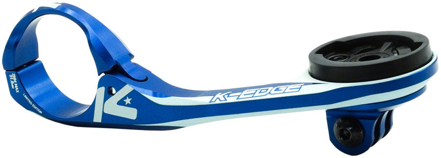 K-Edge Max XL Combo Limited Edition Computer Mount - Garmin/Wahoo, Blue MPN: K13-4505C-31.8-LE-4 UPC: 850071374025 Computer Mount Kit/Adapter Garmin/Wahoo Max XL Combo Limited Edition Computer Mount