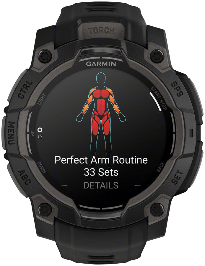 Garmin Instinct 3 GPS Smartwatch - 45mm, AMOLED, Black/Black - Fitness Computers - Instinct 3 GPS Smartwatch AMOLED