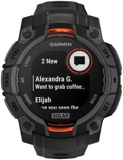 Garmin Instinct 3 GPS Smartwatch - 45mm, Solar Black/Black - Fitness Computers - Instinct 3 GPS Smartwatch Solar