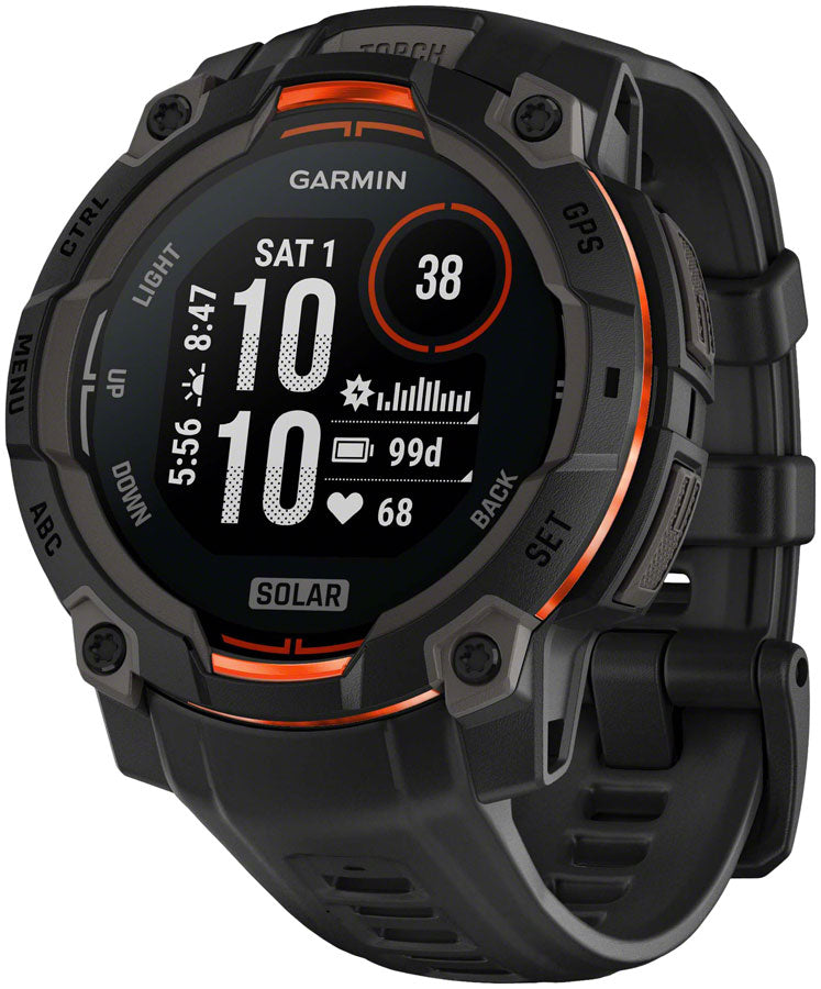 Garmin Instinct 3 GPS Smartwatch - 45mm, Solar Black/Black