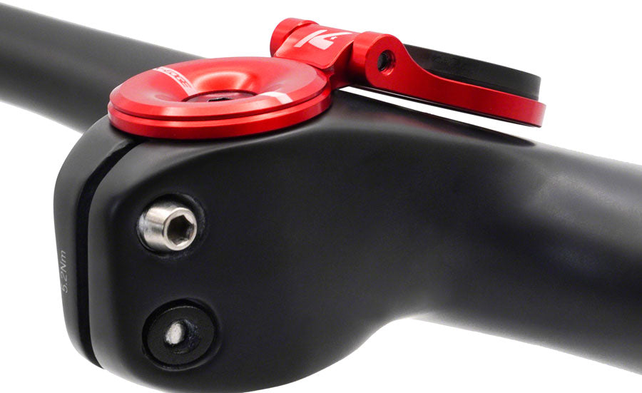 K-Edge Garmin Race Stem Mount with Cap - Red - Computer Mount Kit/Adapter - Race Stem Mount