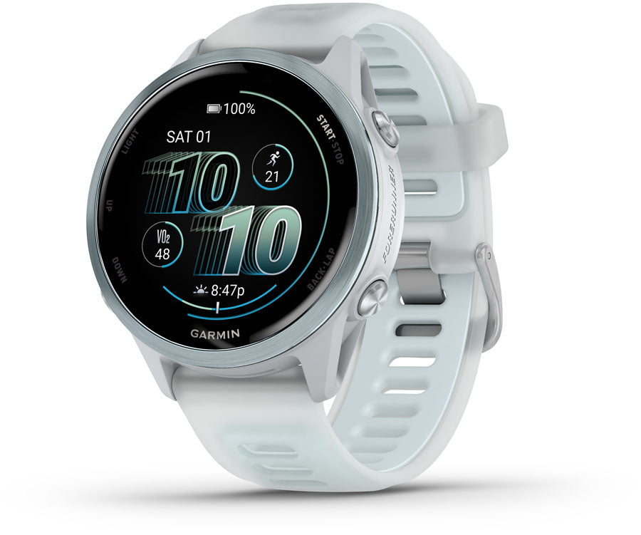 Garmin Forerunner 570 SmartWatch - 42mm, Whitestone/Cloud Blue MPN: 010-02970-01 UPC: 753759349813 Fitness Computers Forerunner 570 SmartWatch