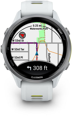 Garmin Forerunner 970 SmartWatch - Whitestone/Amp Yellow - Fitness Computers - Forerunner 970 SmartWatch