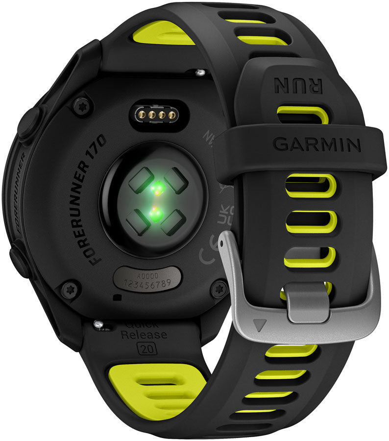 Garmin Forerunner 170 Music Running Watch - Black/Amp Yellow MPN: 010-03920-10 UPC: 753759368319 Fitness Computers Forerunner 170 Music GPS Running Watch