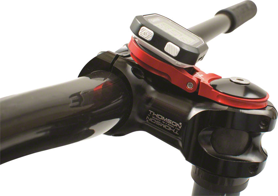 K-EDGE Adjustable Stem Mount for Garmin Quarter Turn Type Computers, Red - Computer Mount Kit/Adapter - Adjustable Stem Mount Garmin