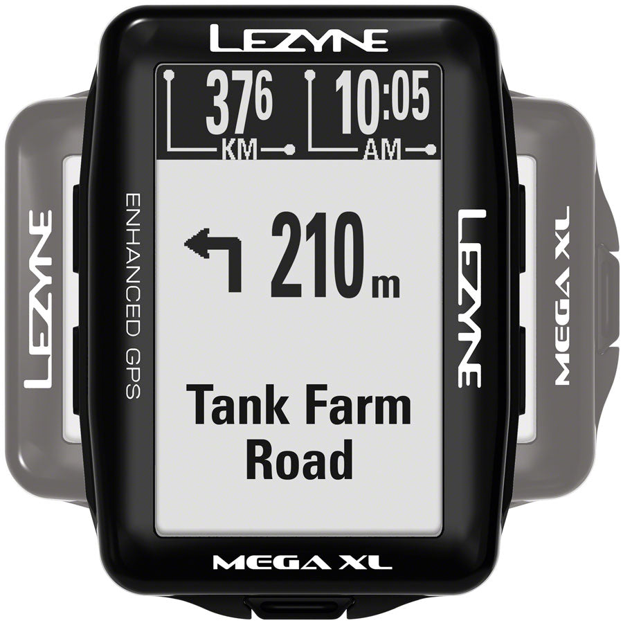 Lezyne Mega XL GPS Bike Computer - GPS, Wireless, Black - Bike Computers - Mega XL GPS Bike Computer