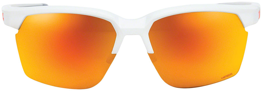 100% Sportcoupe Sunglasses - Soft Tact White, HiPER Red Multilayer Mirror Lens - Sunglasses - Speedcoupe Sunglasses