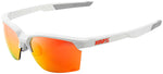 100% Sportcoupe Sunglasses - Soft Tact White, HiPER Red Multilayer Mirror Lens MPN: 61020-000-43 UPC: 841269127653 Sunglasses Speedcoupe Sunglasses