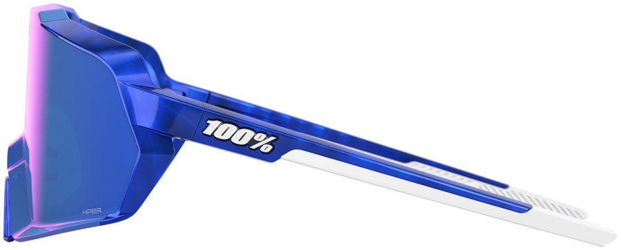 100% Korbin LE Sunglasses - RBH Gloss Blue Holographic/Hiper Royal Blue Mirror Lens - Sunglasses - Korbin LE Sunglasses - RBH