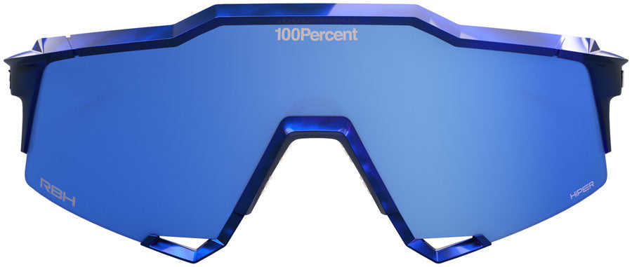 100% Speedcraft Sunglasses - LE RBH Gloss Blue Holographic/Hiper Royal Blue Mirror Lens - Sunglasses - 100% Speedcraft Sunglasses - LE RBH