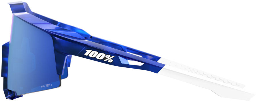 100% Speedcraft Sunglasses - LE RBH Gloss Blue Holographic/Hiper Royal Blue Mirror Lens - Sunglasses - 100% Speedcraft Sunglasses - LE RBH