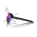 100% Slendale Sunglasses - Gloss Black/Purple Mirror Photochromic Lens - Sunglasses - Slendale Sunglasses