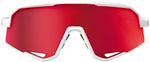 100% Slendale Sunglasses - Matte White/Hiper Red Mirror Lens - Sunglasses - Slendale Sunglasses