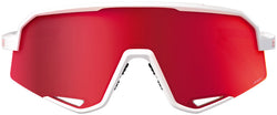 100% Slendale Sunglasses - Matte White/Hiper Red Mirror Lens - Sunglasses - Slendale Sunglasses
