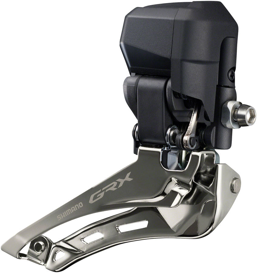 Shimano GRX FD-RX825 Di2 Front Derailleur - 2x12-Speed, Braze-on, Down Swing, For 46-48t Max, Black/Silver - Front Derailleur - GRX FD-RX825 Di2 Front Derailleur